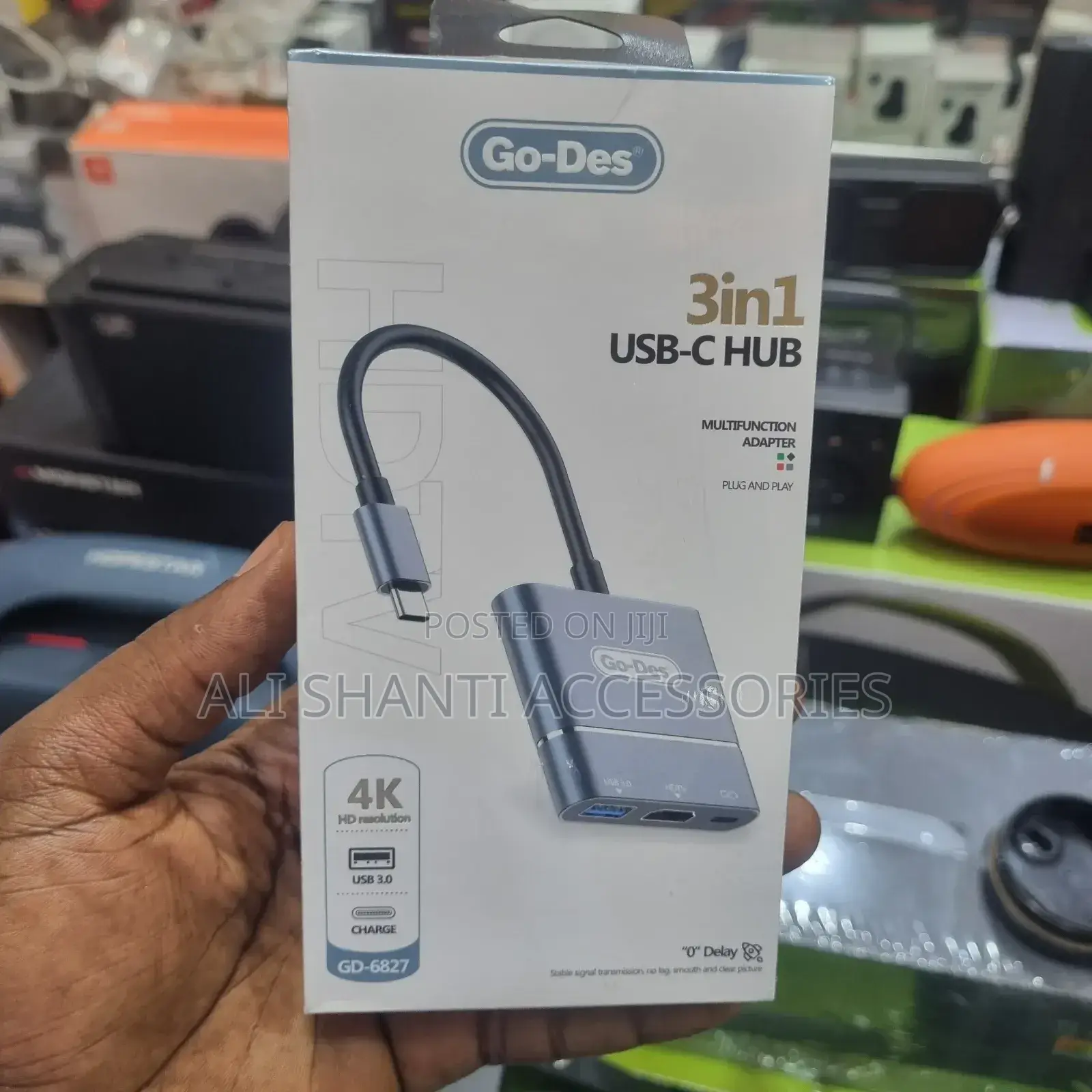 Go-Des 3 in 1 Usb-C Hub Type-C to 3.0 USB + HDMI + Pd