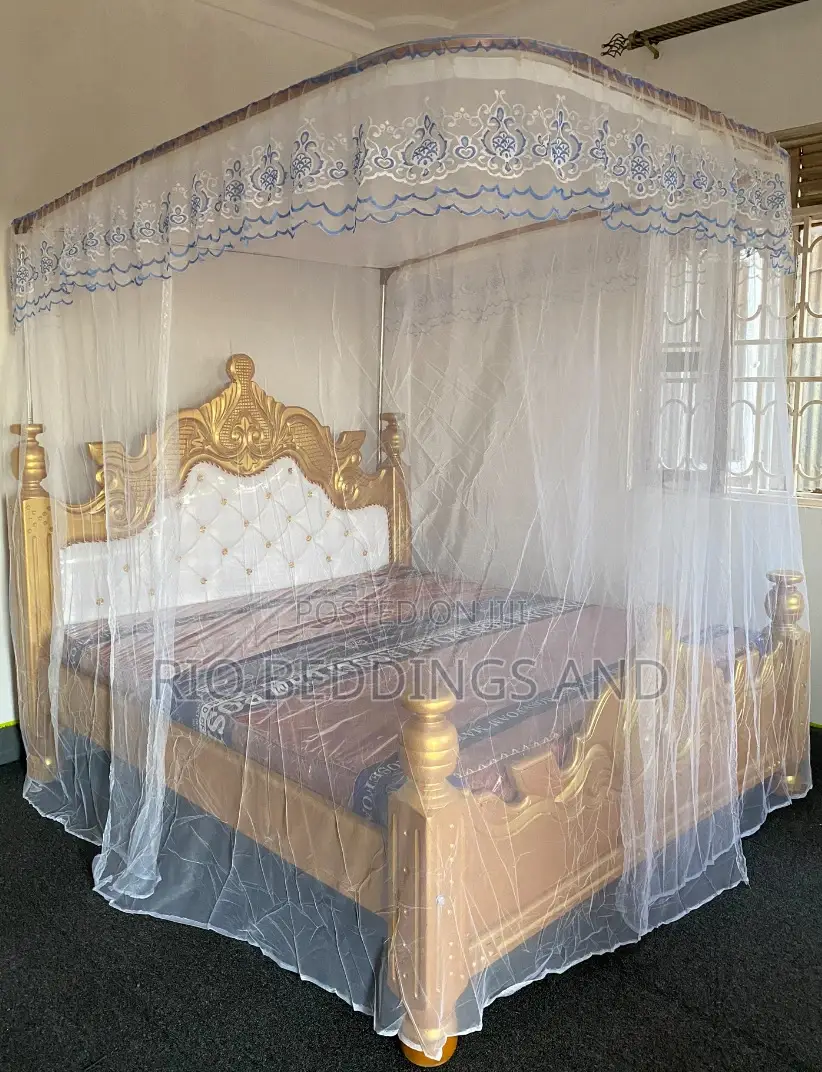 5x6 Two Stand Rail Mosquito Net / Color White