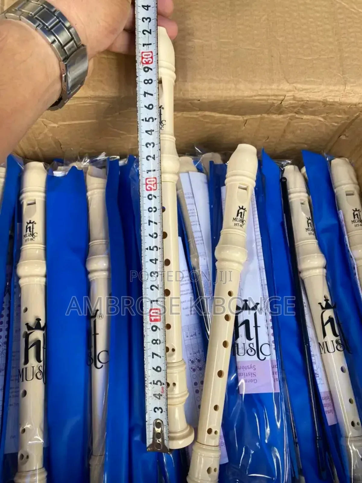 Open Key Descant/Soprano Flute Recorder With Cleaning Rod.