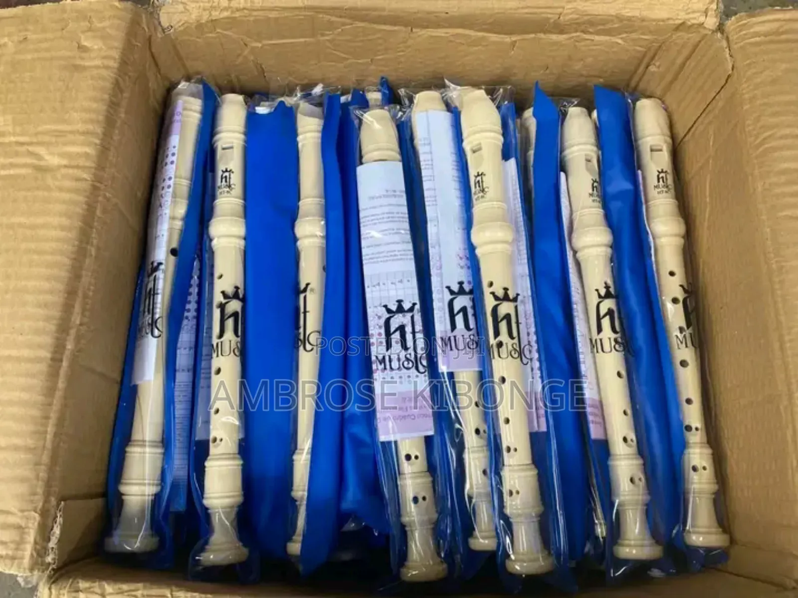 Open Key Descant/Soprano Flute Recorder With Cleaning Rod.