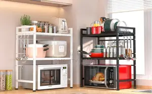 2 Tier Microwave Multifunctional Kitchen Rack
