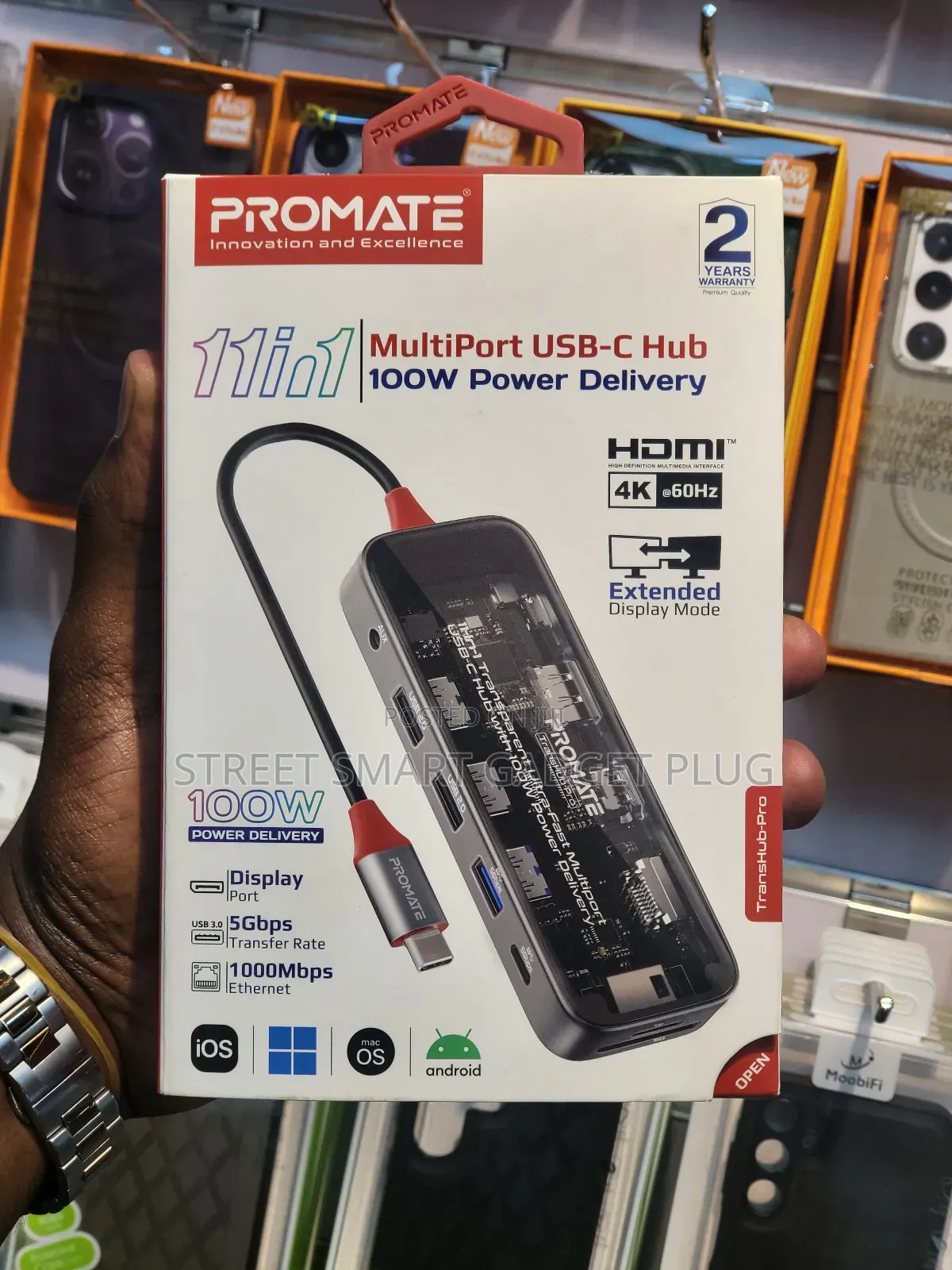 PROMATE 11in1 Multi PORT USB-C HUB(100watts)PD