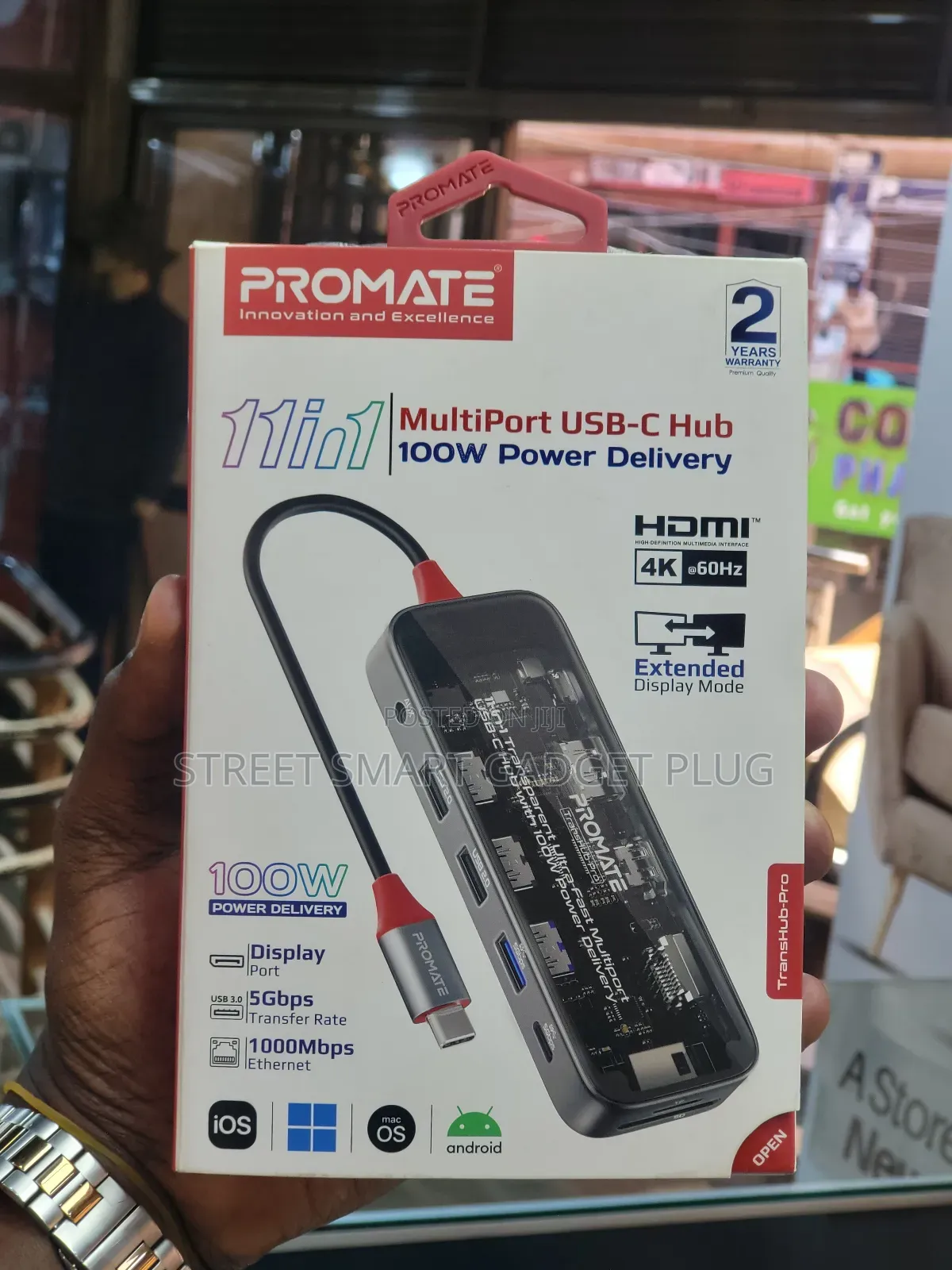 PROMATE 11in1 Multi PORT USB-C HUB(100watts)PD