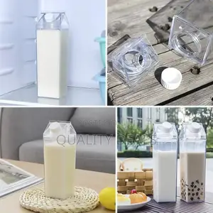 Transparent Milk Bottle Plastic Bottle Outdoor Drinking