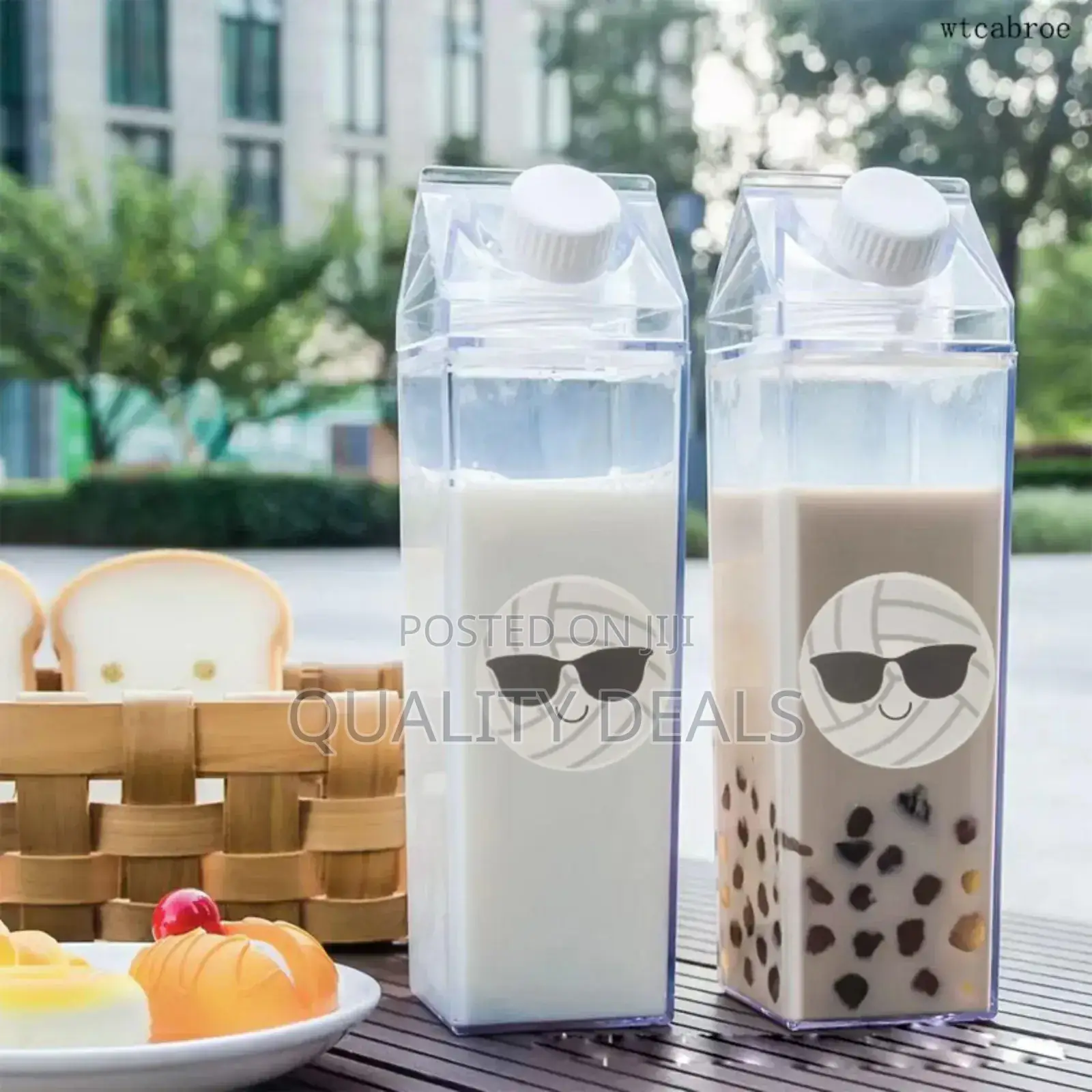 Transparent Milk Bottle Plastic Bottle Outdoor Drinking