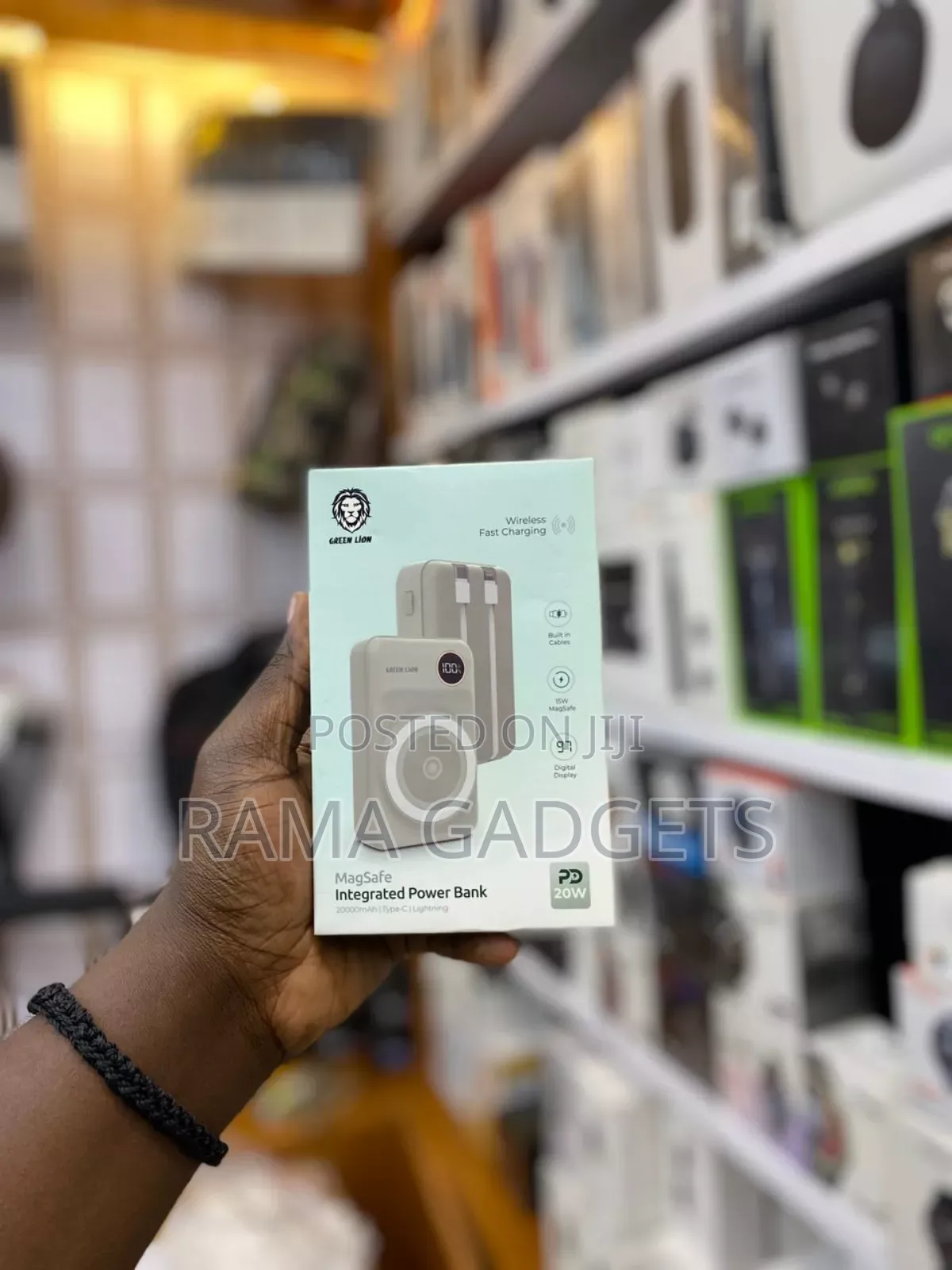 Green Lion Magsafe Integrated Power Bank 20000mah, PD 20W