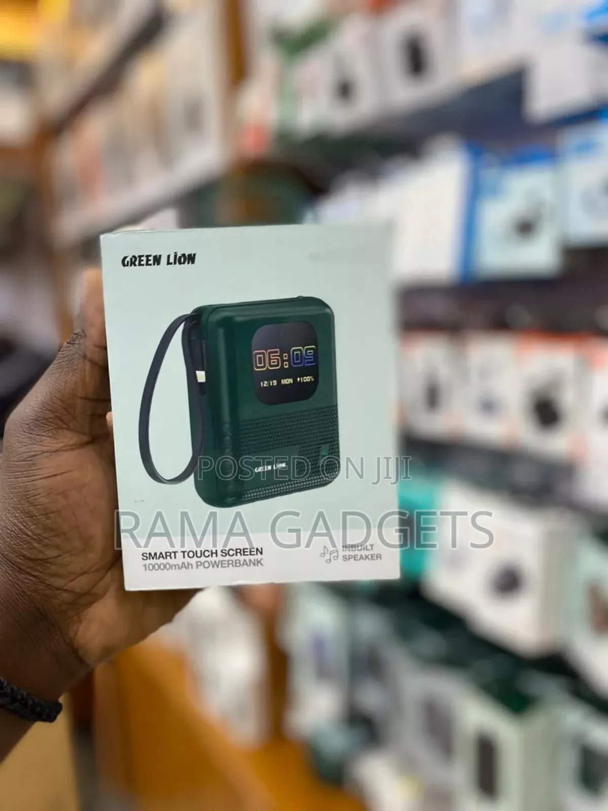 Green Lion Smart Touch Screen 10000mah Power Bank - Green