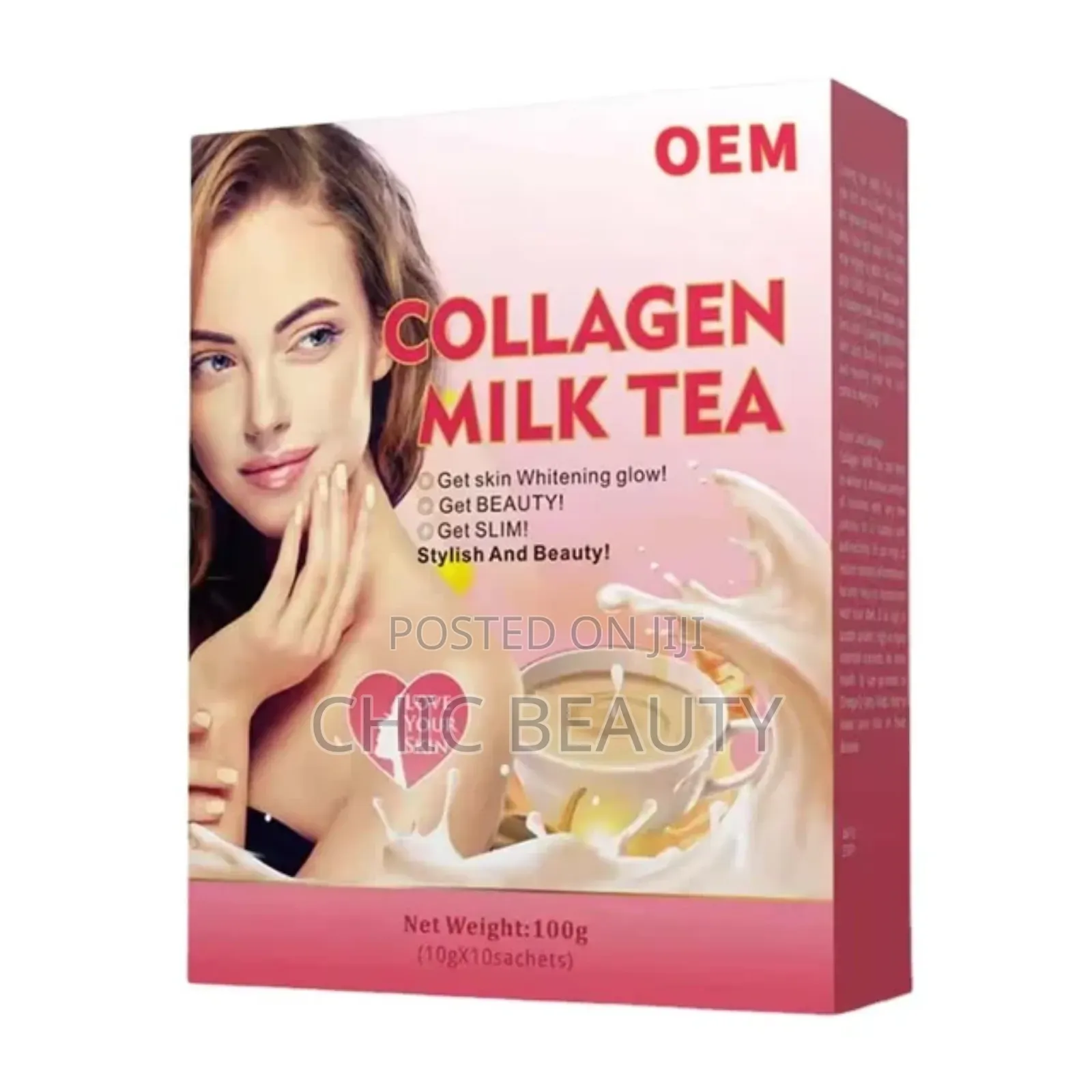 Collagen Milk Tea Whitening, Glow, Anti Aging 10 Sachets
