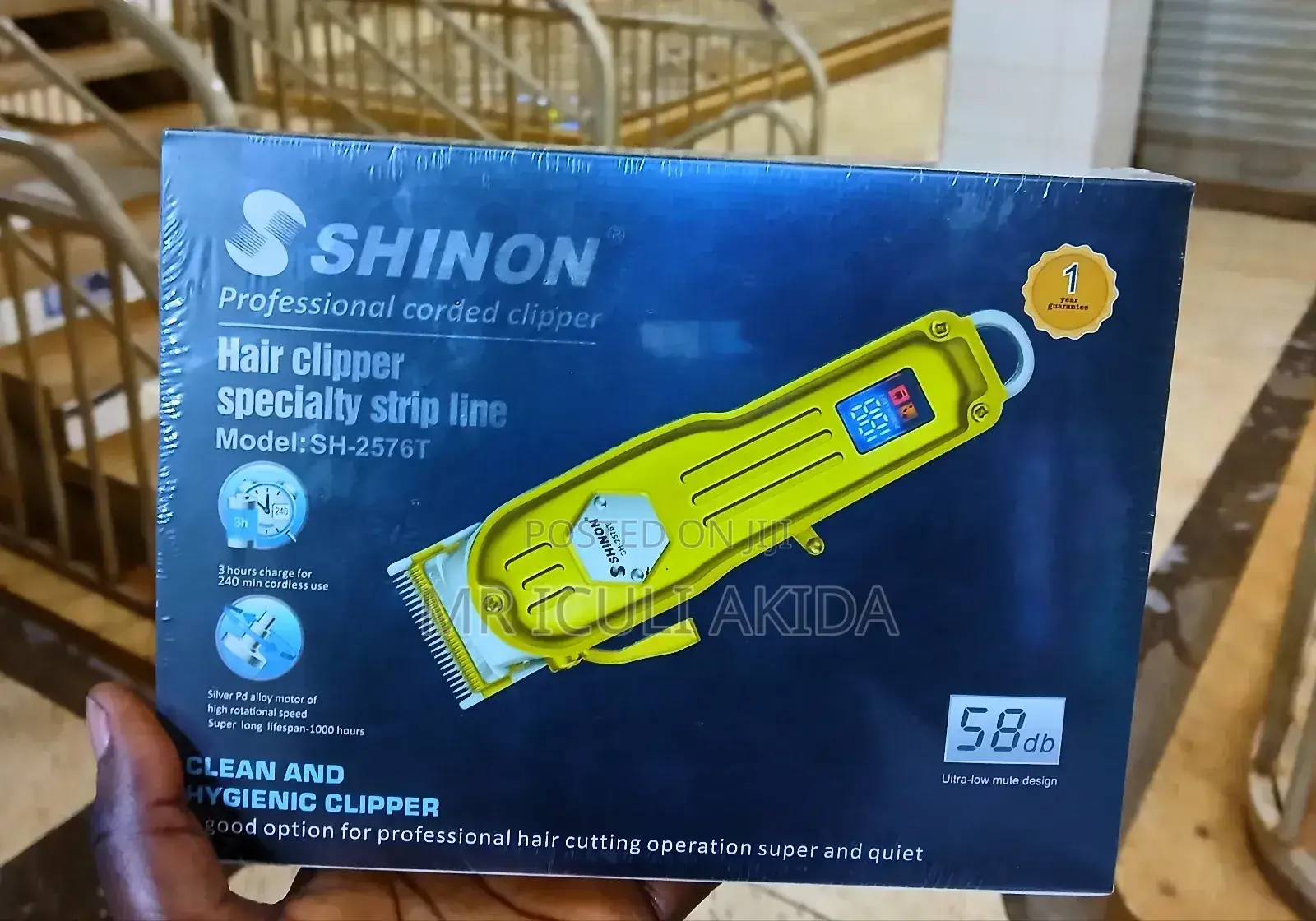 Shinon Professional LED Display Rechargeable Hair Clippers