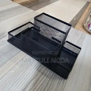 4compartment Metal Mesh Desktop Office Storage Organiser