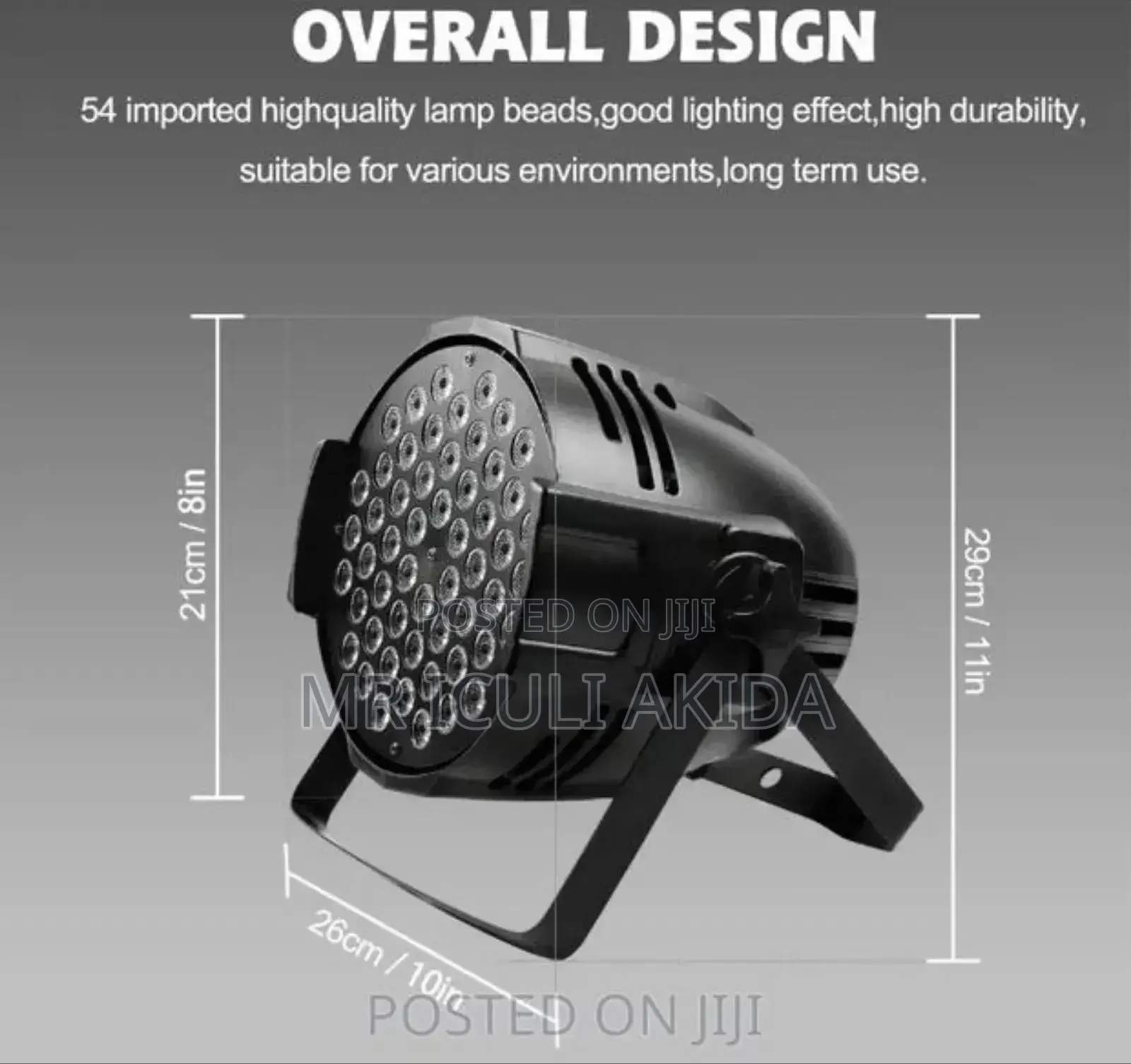 Disco 80w 54x1w Led 3in1 DMX Lamp RGB Par Can Stage Lights