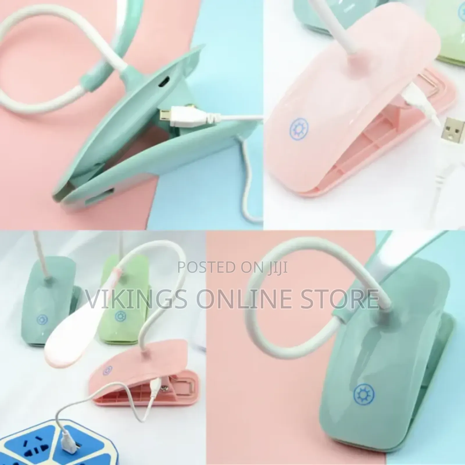 LED Table Lamp With Clip Rechargeable Desk Lamp