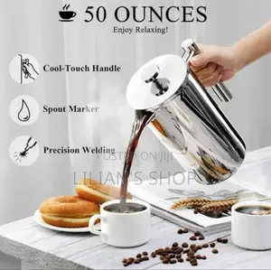 1 Litre Stainless Steel French Coffee Press Maker Pot