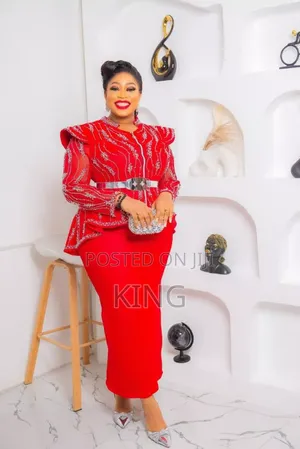 Red Floor Length Luxe Style Dress