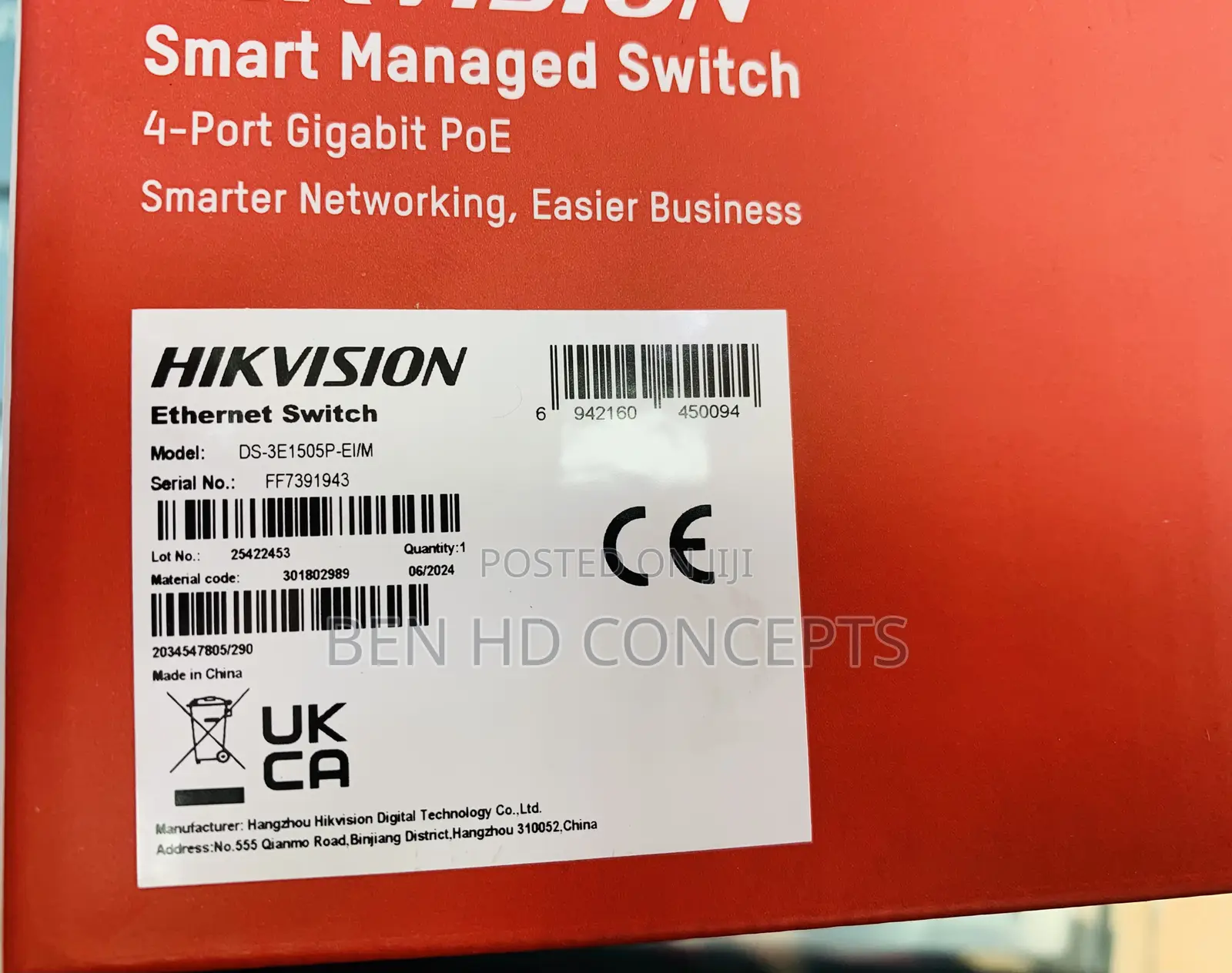 4 Ports Poe Gigabit Smart Switch Hikvision