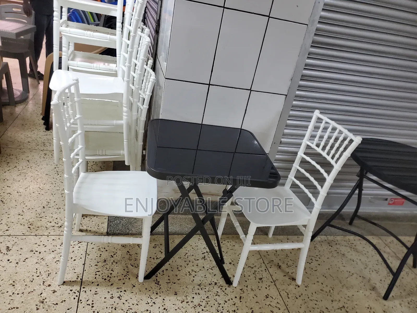 Dining Plastic Executive Chairs and Table Set