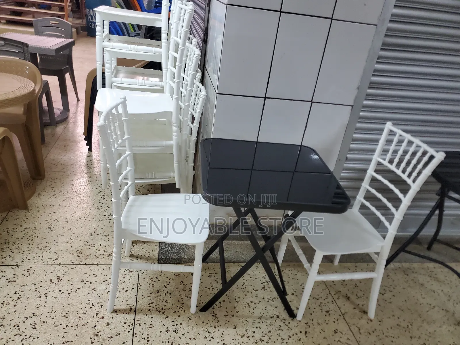 Dining Plastic Executive Chairs and Table Set