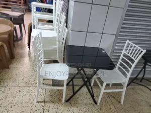 Dining Plastic Executive Chairs and Table Set
