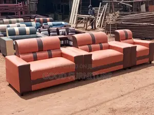 Brown Beautiful Five Seater Sofa Set
