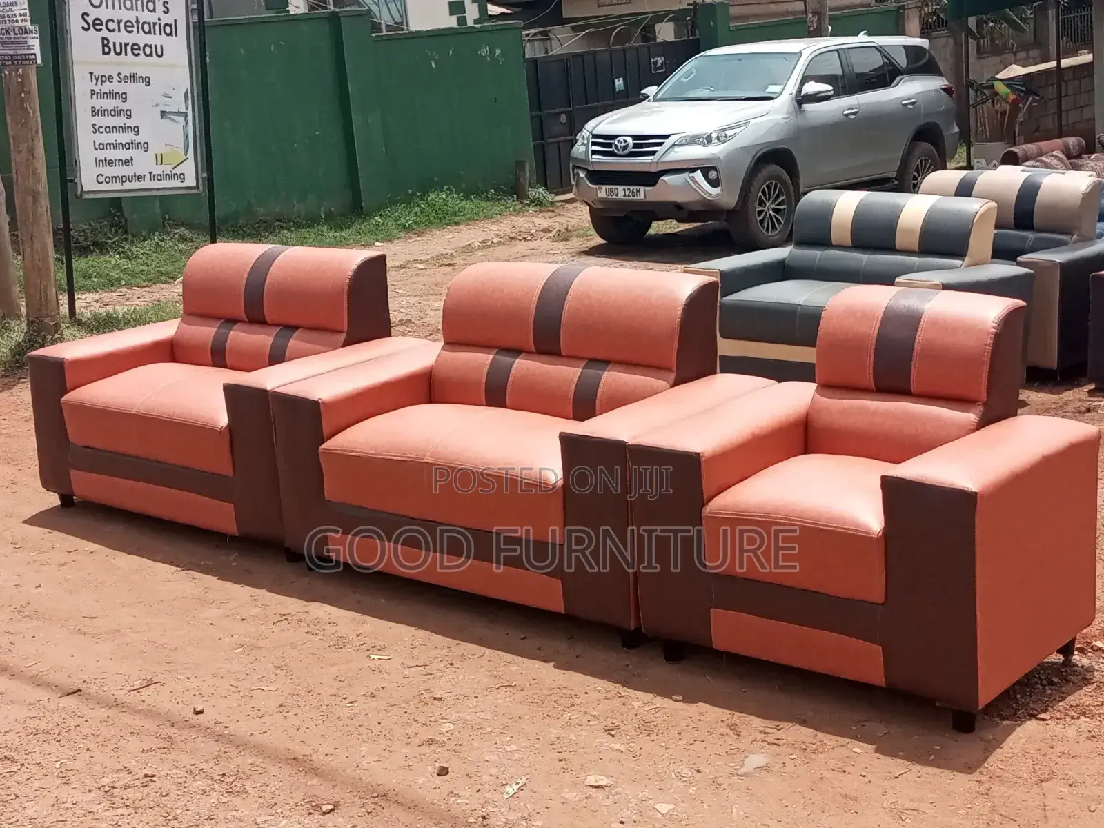 Brown Beautiful Five Seater Sofa Set