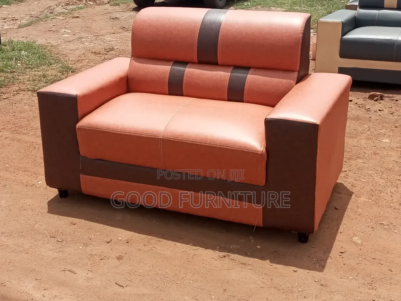 Elegant Leather Two Seater Sofa