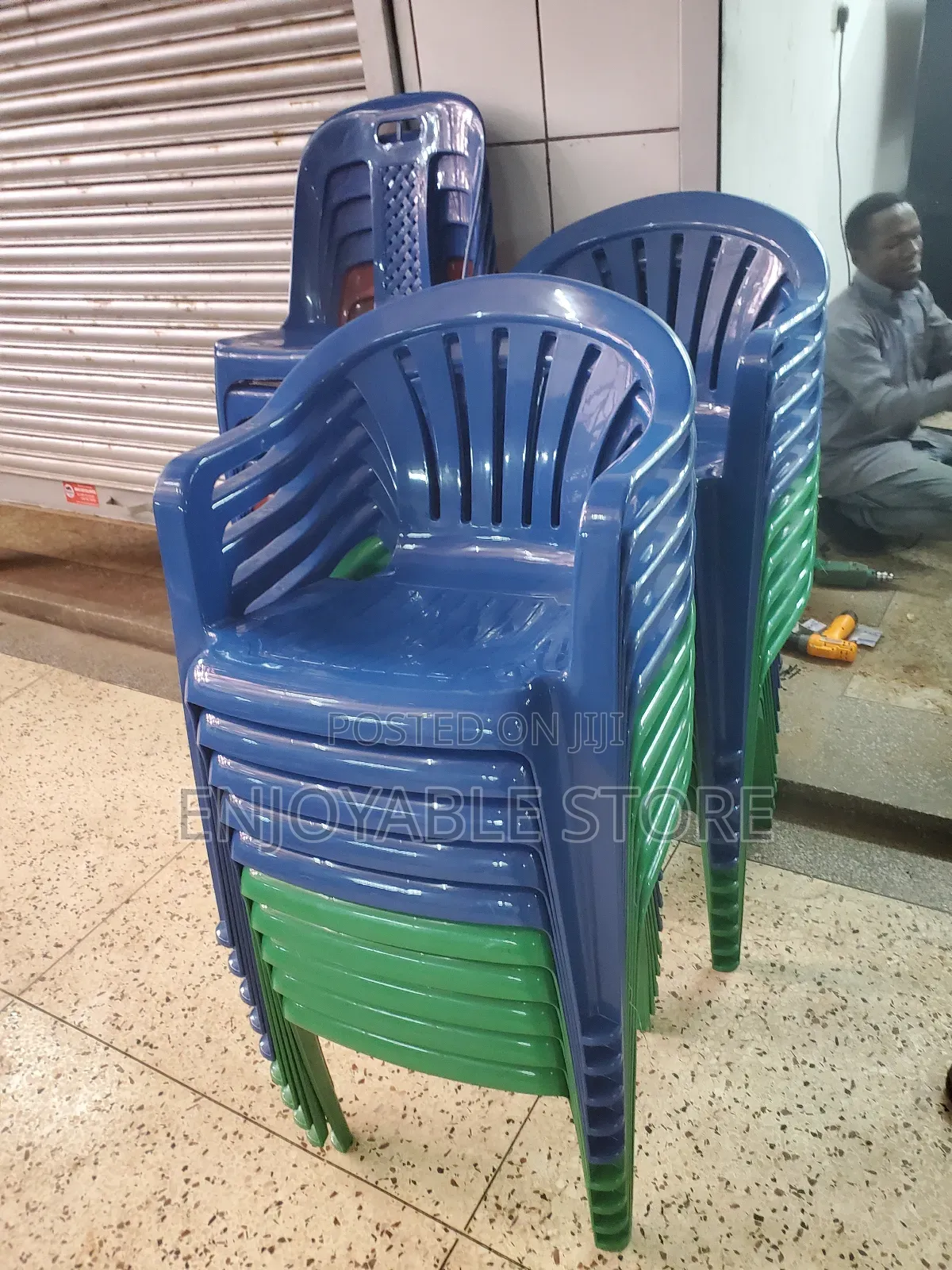 Plastic Chairs/Plastic Chairs Blue and Green
