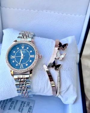 Rolex Women's Watch With Brand Sliver Purple