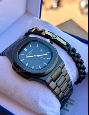 Patek Philippe Classic Men's Watch With a Black Bracelet