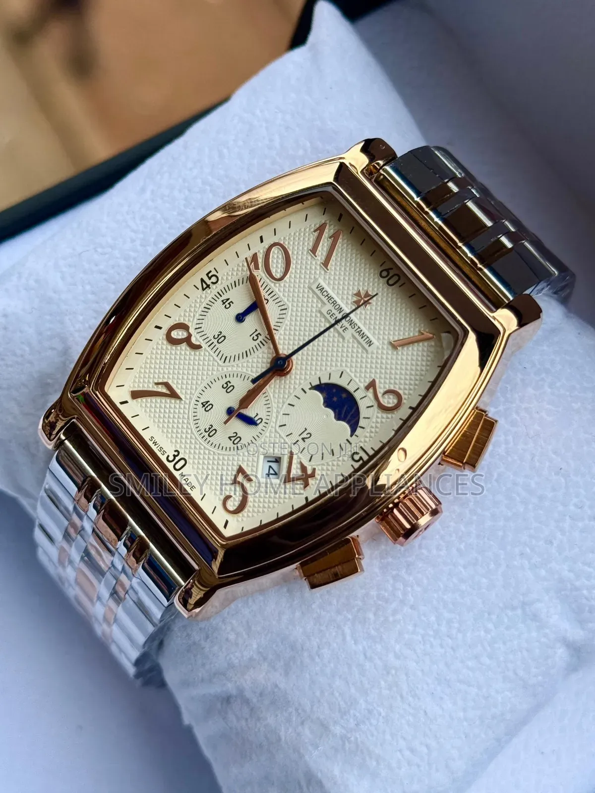 Geneva Men's Watch Silver Gold