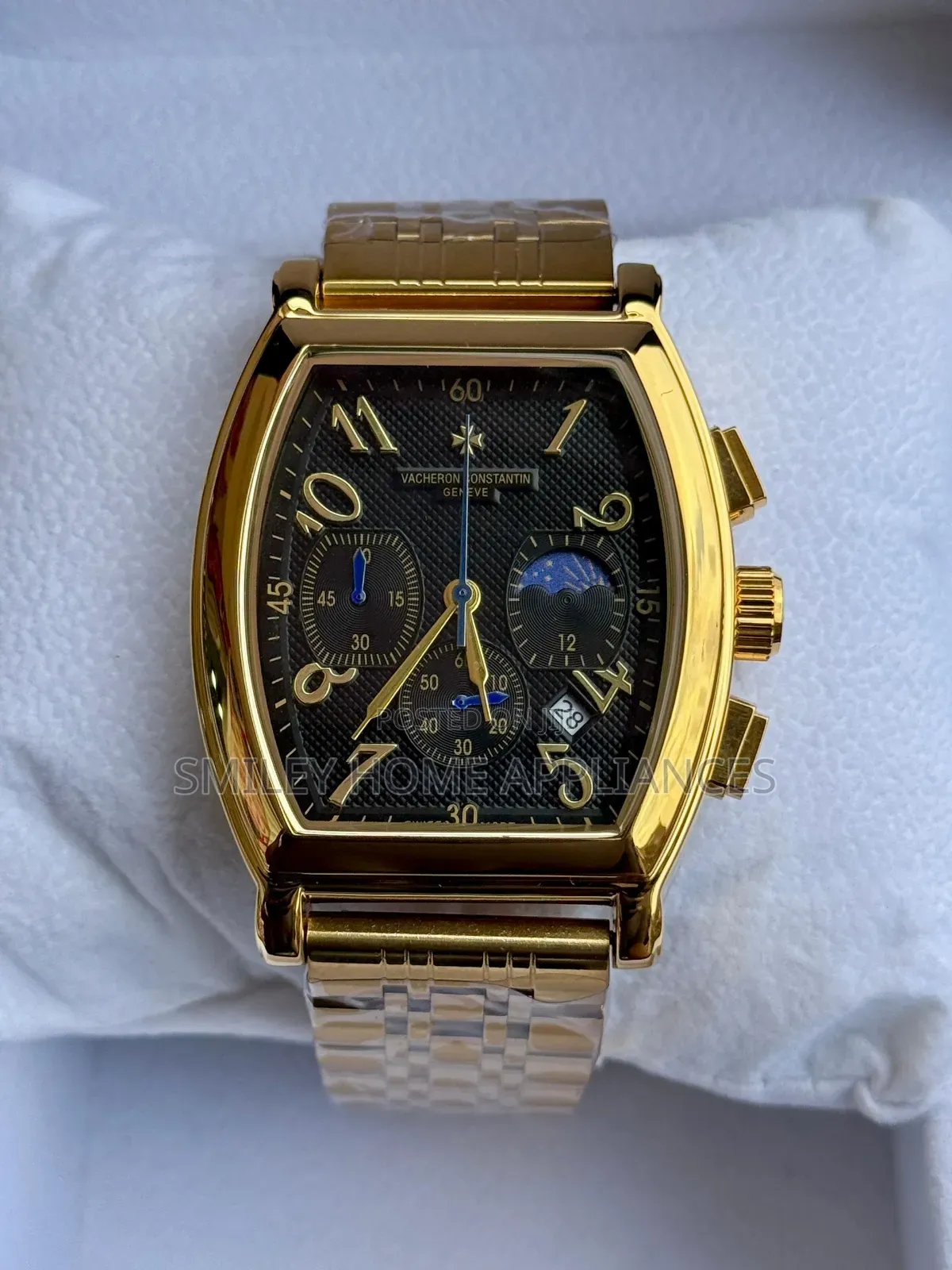 Geneva Men's Watch Black Gold