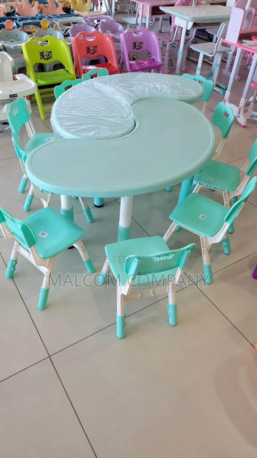 Kindergarten/ Kids Learning Table (2) and Chairs (10).