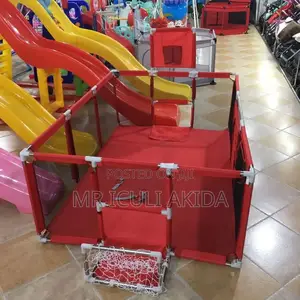 Rectangular Shape Kids Play Pen With Basketball Net Balls