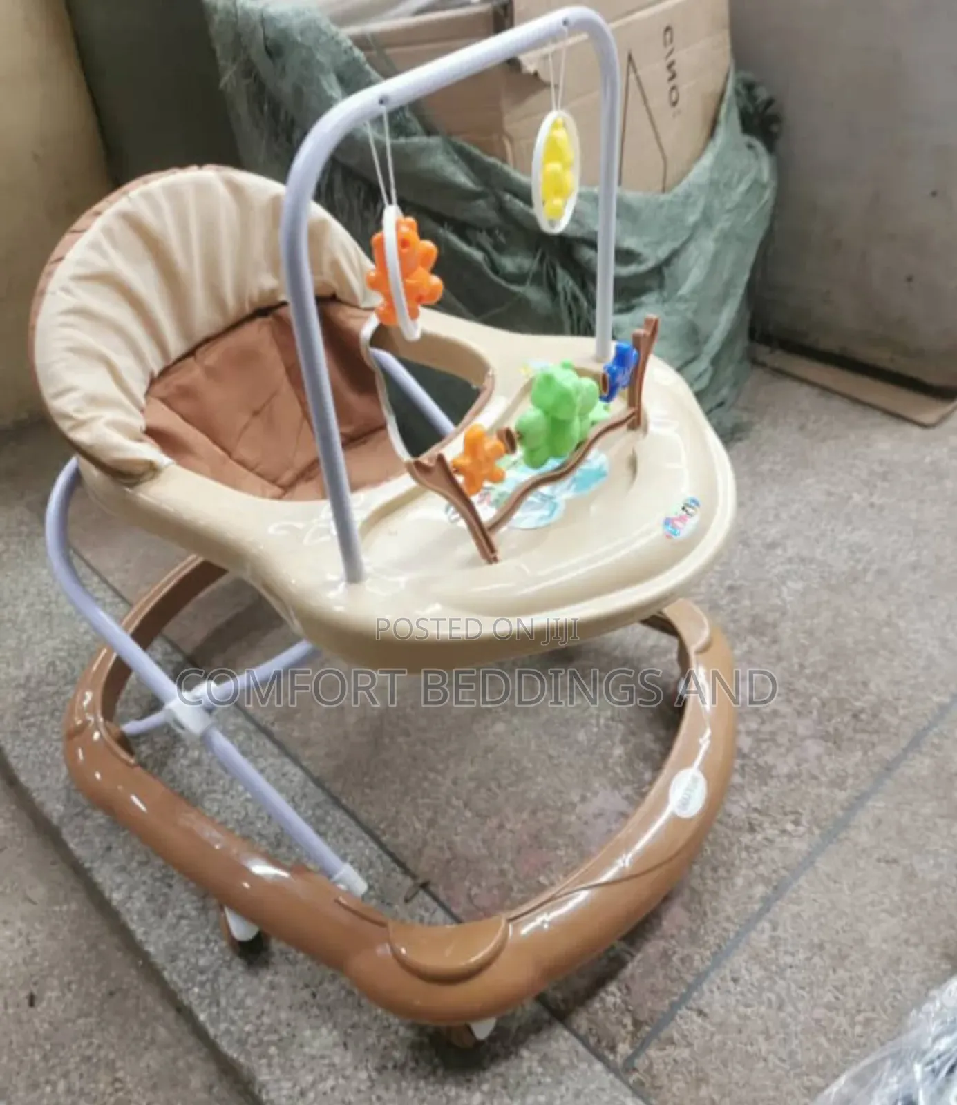 Baby Walker Brown With Playing Toys