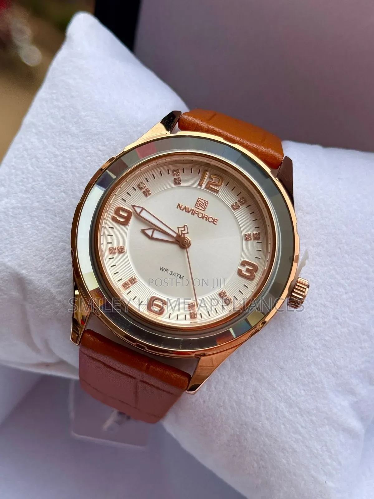 Navi Force Watch Analog Watch Genuine Leather