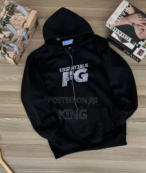 Black Hoodie. Essentials Fear of God. Jumper