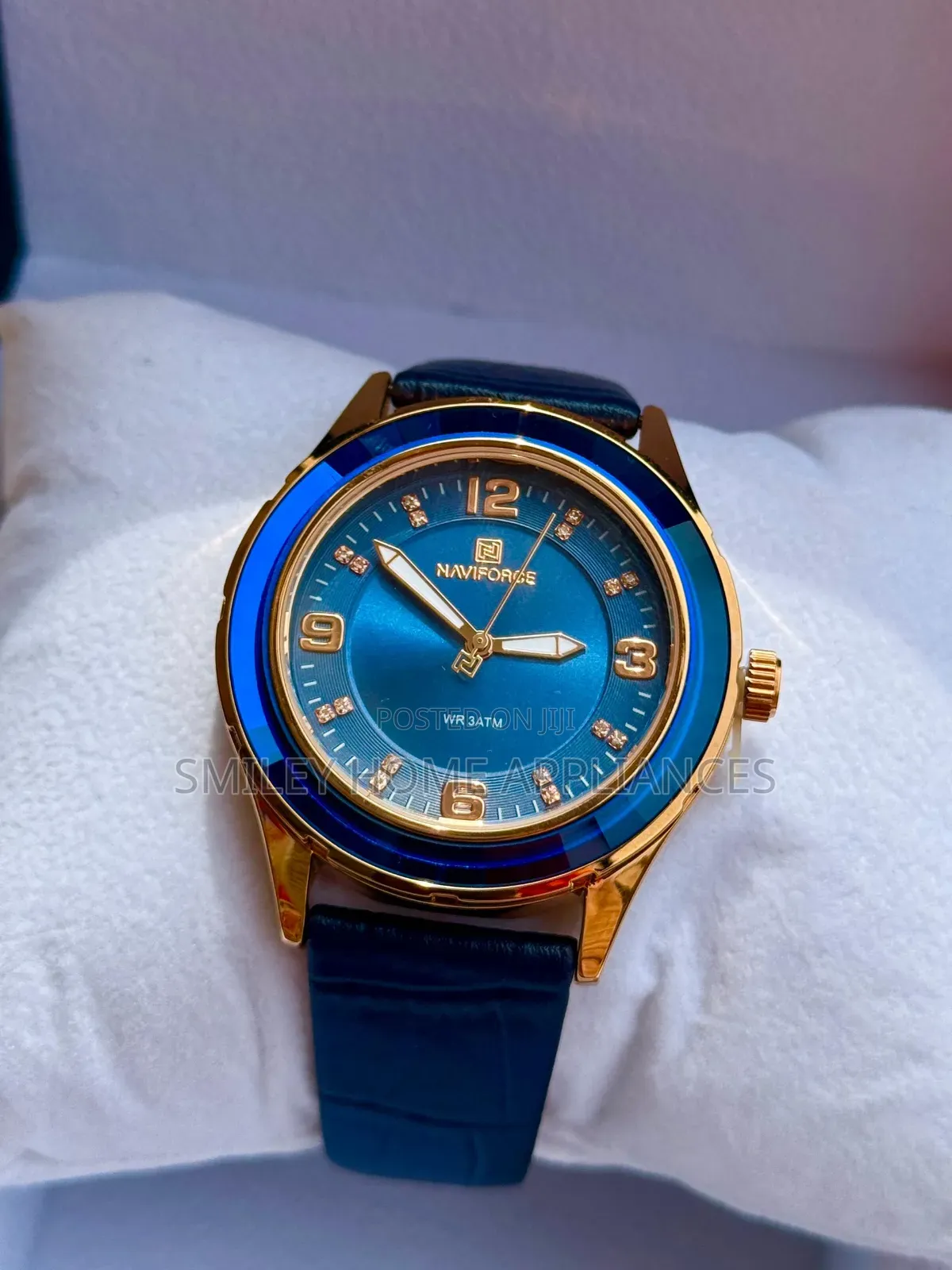 Navi Force Gold Blue Classic Analog Watch