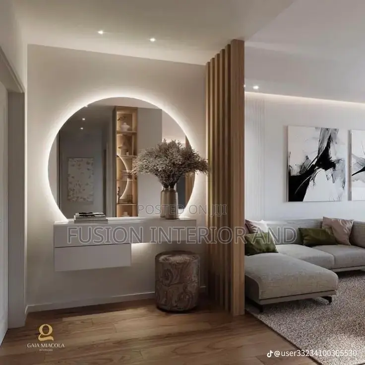 Wall Mirror and Drawers