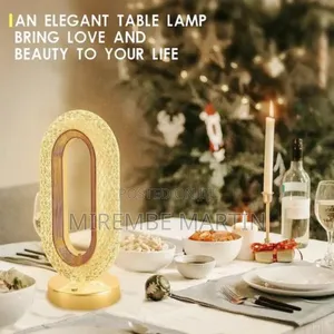 Oval Led Crystal Table Lamp
