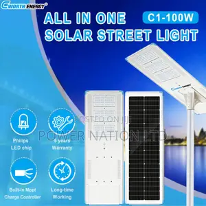 100w Cworth All in One Integrated Solar Street Light 16800lm