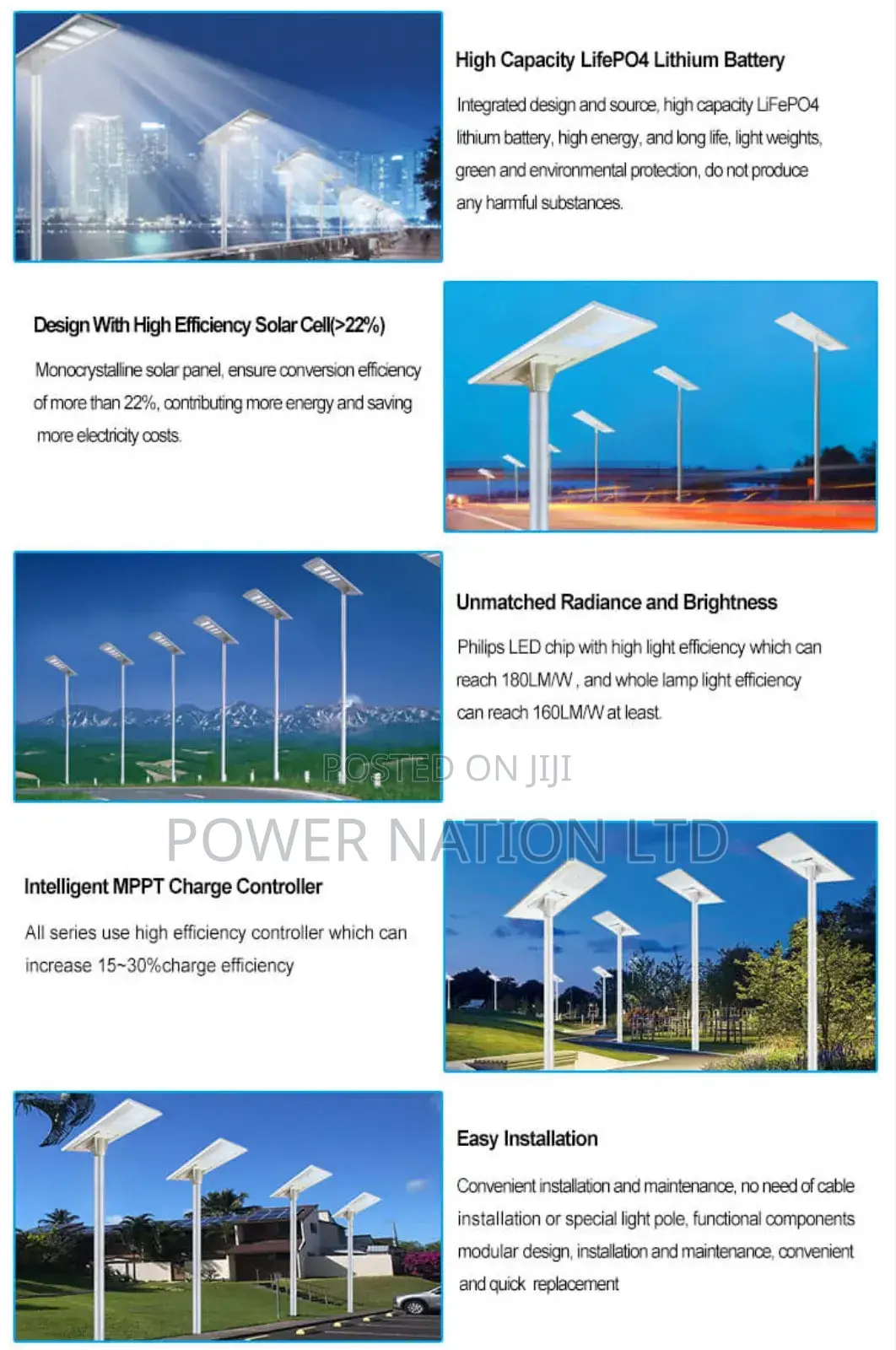 100w 16800 Lumens All in One Integrated Solar Street Light