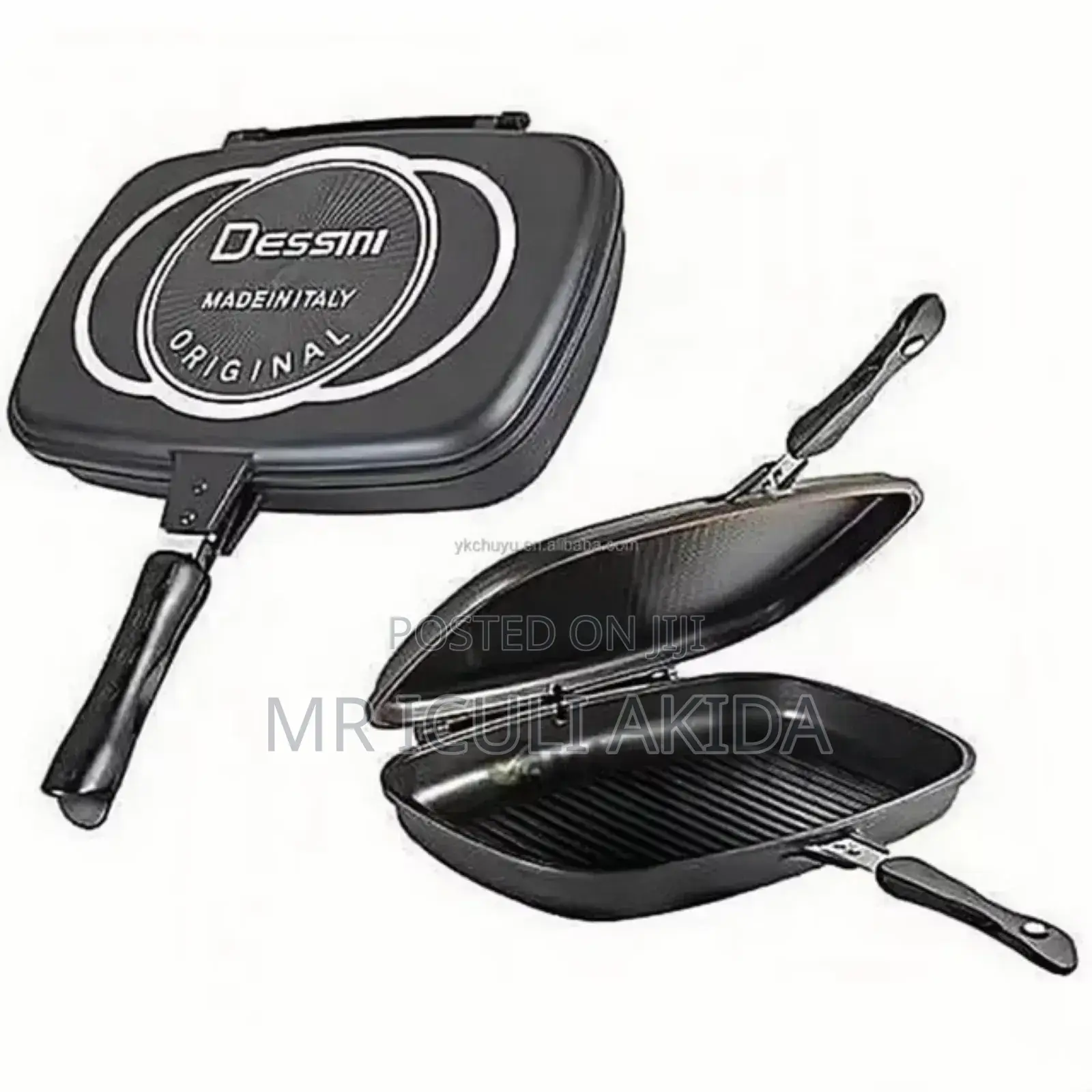 Dessini 40cm Non-Stick Die-Cast Double Grill Frying Pan