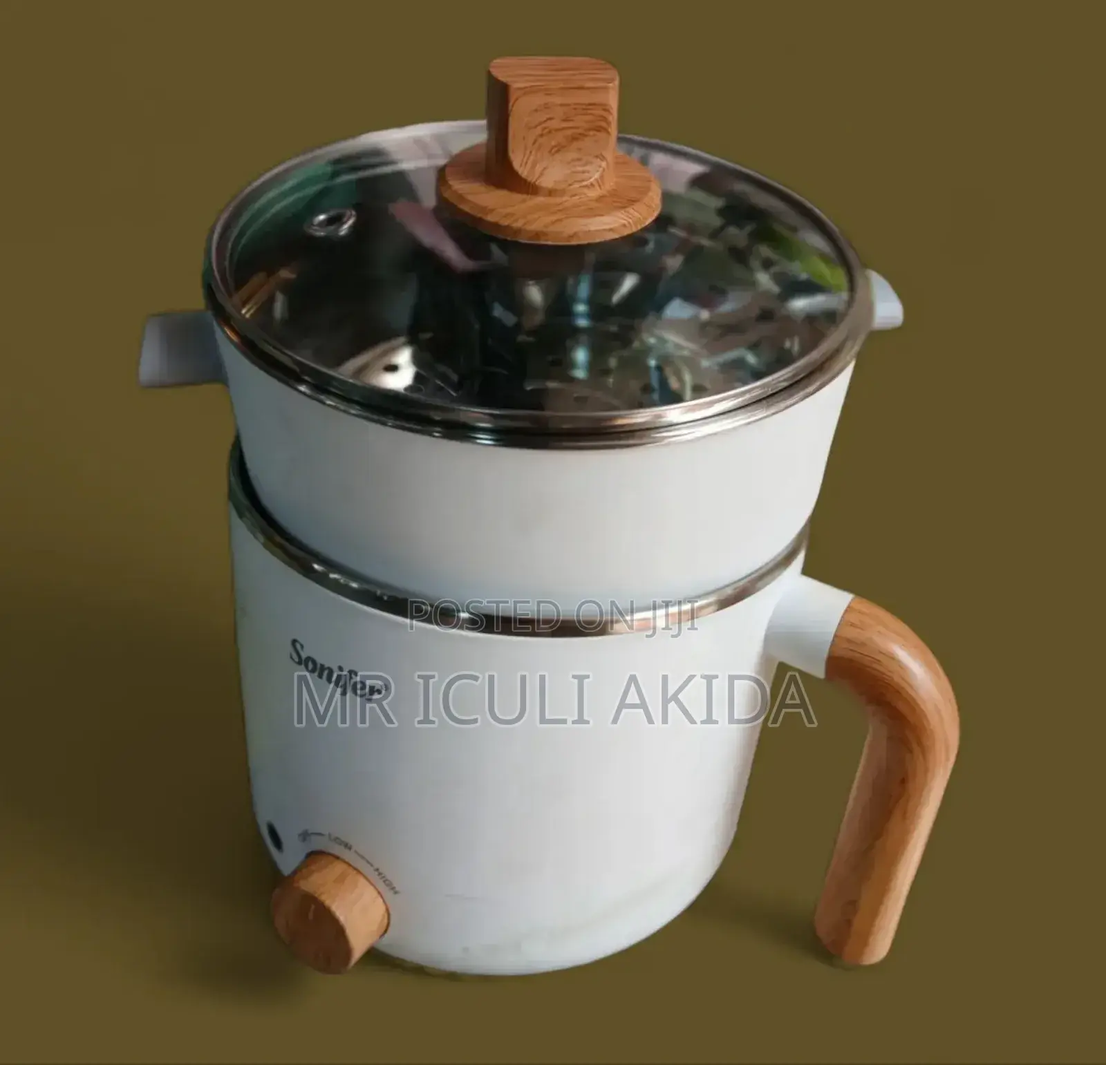 Sonifer 1.2L 600w Thermostat Steam Stew Mini Electric Pot
