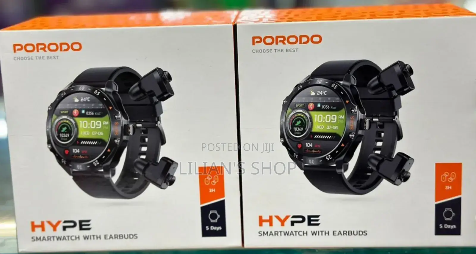 PORODO Hype Smart Watch With Earbuds