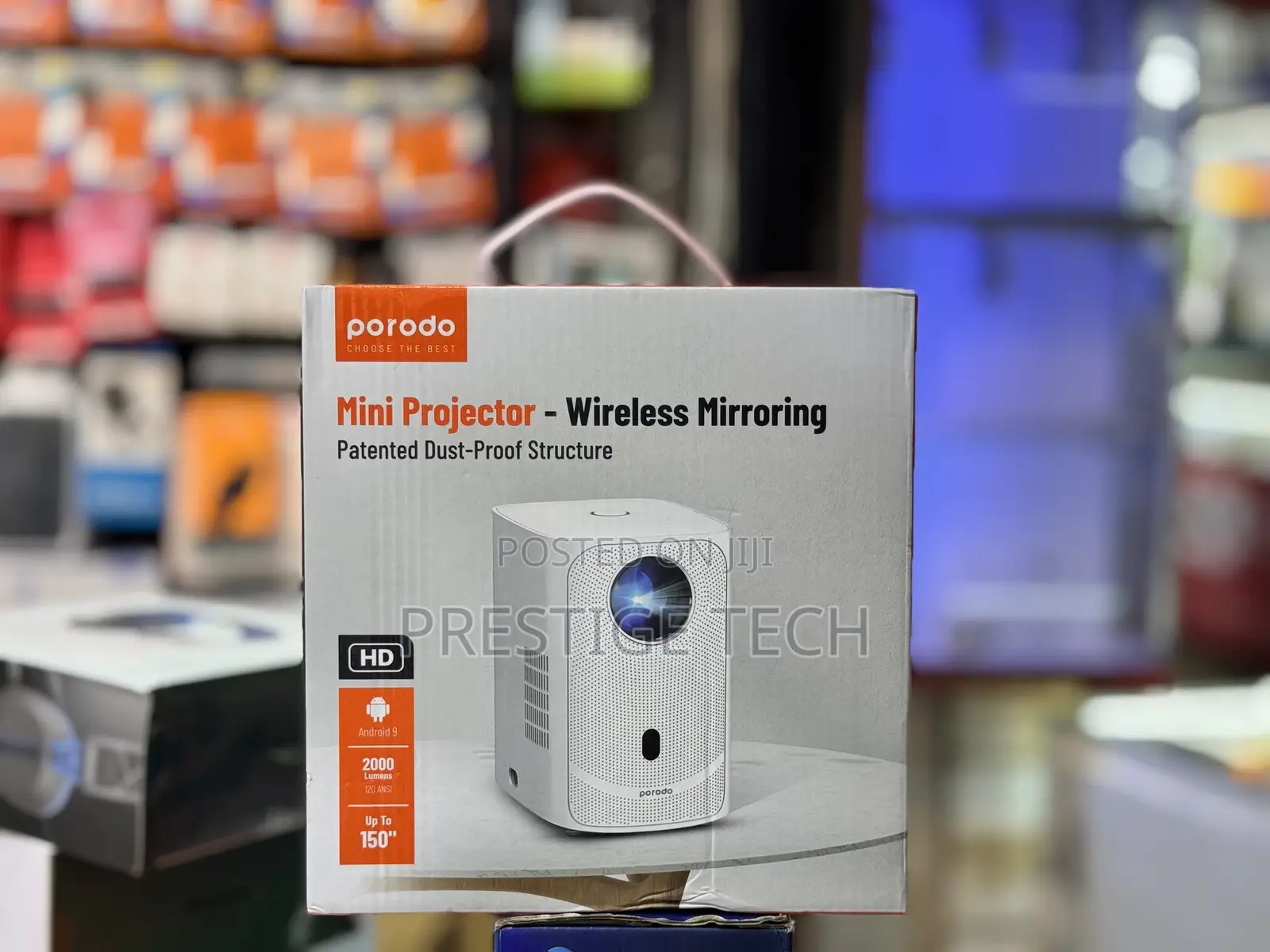Porodo Mini Projector With Wireless Mirroring
