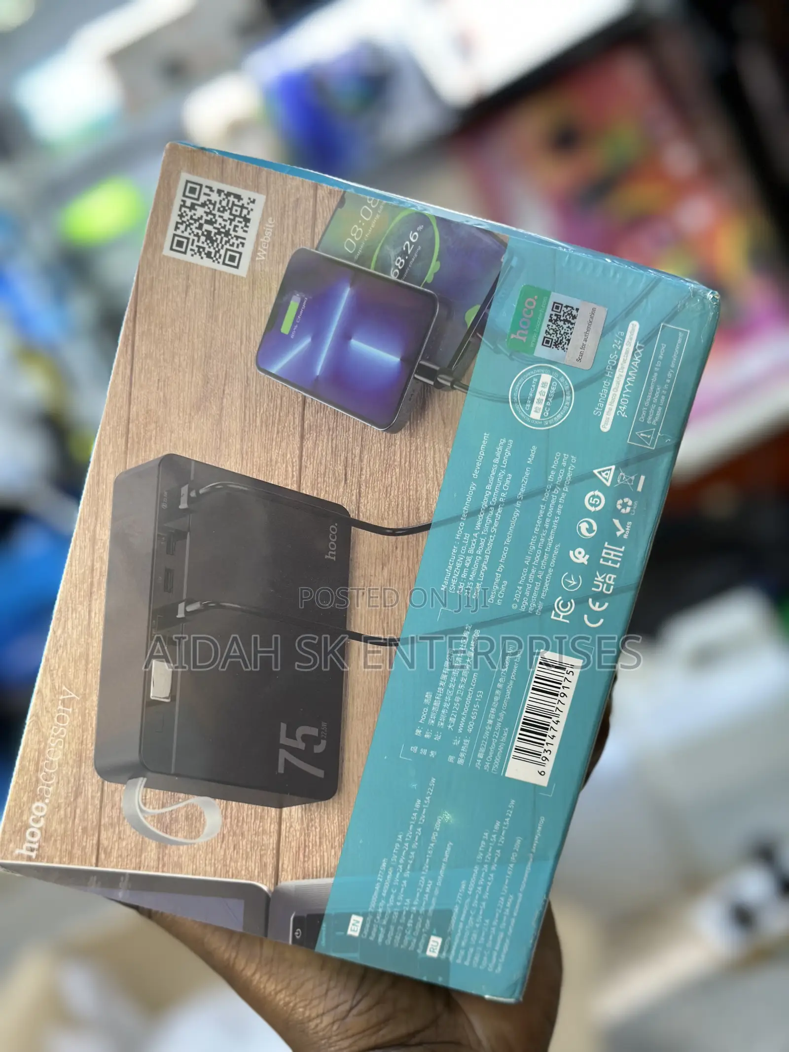 Hoco J94 Power Bank 75000mah With LED Digital Display