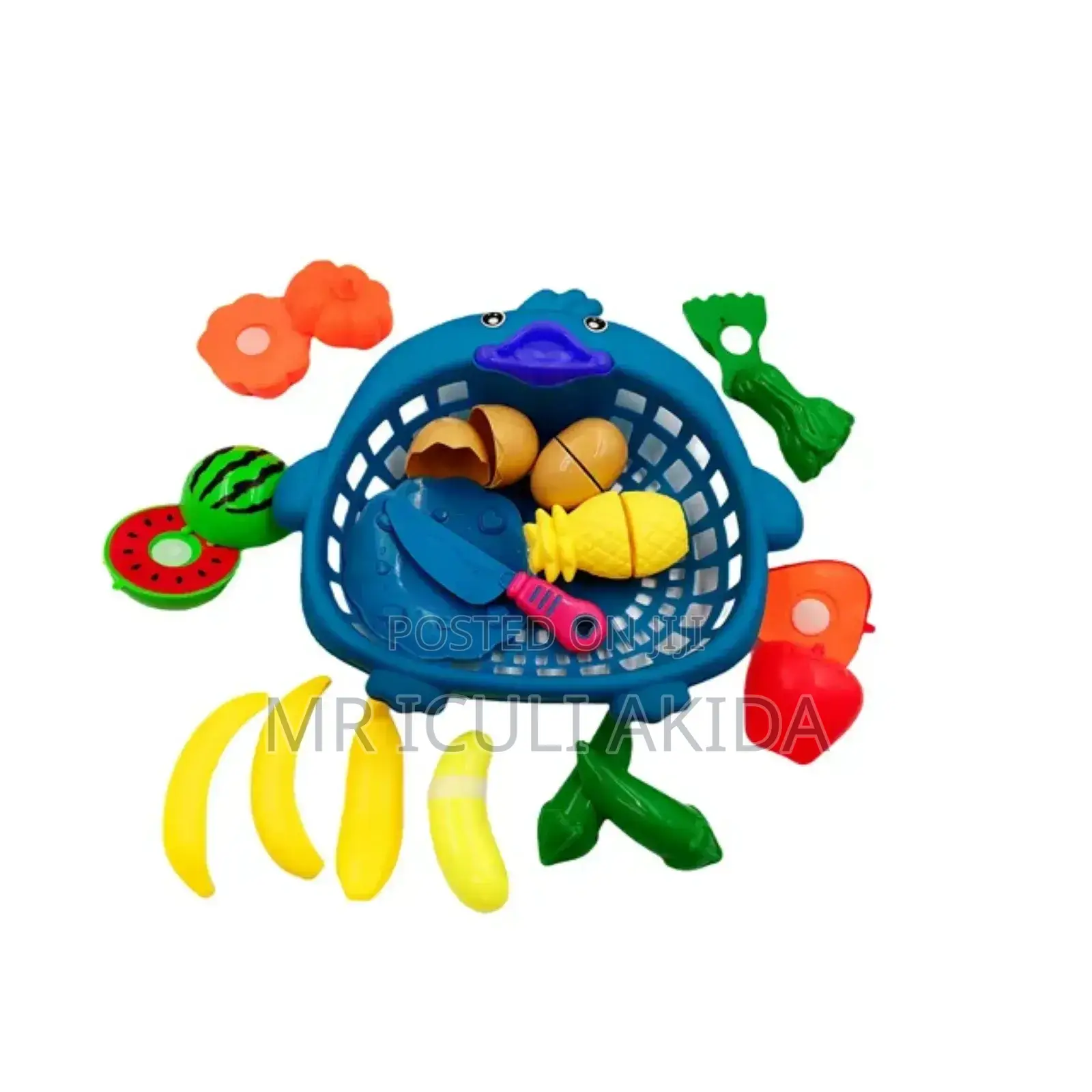 Kids Magnetic Fruit, Vegetable Pretend Basket Playing Toys