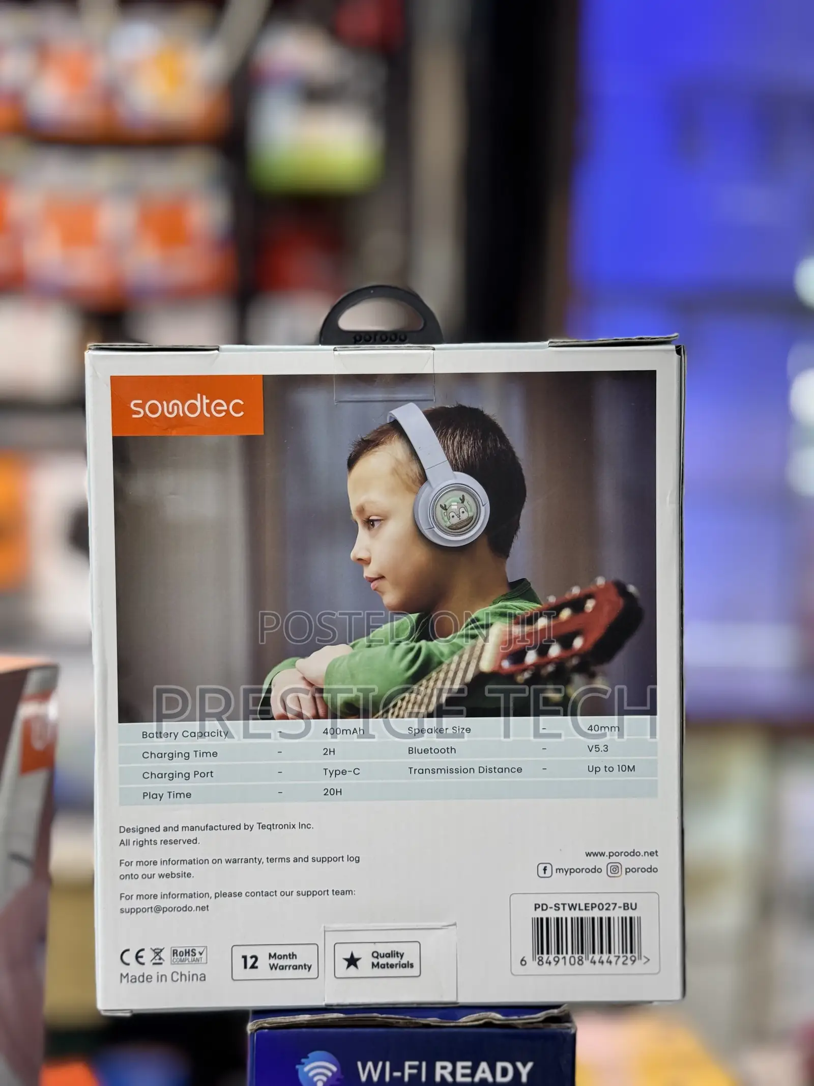 Porodo Soundtec Moose Wireless Kids Headphones