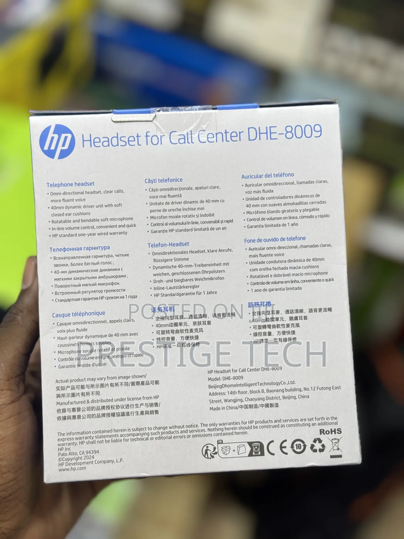 Hp Dhe-8009 Telephone Headset for Call Centre Gaming Headphones