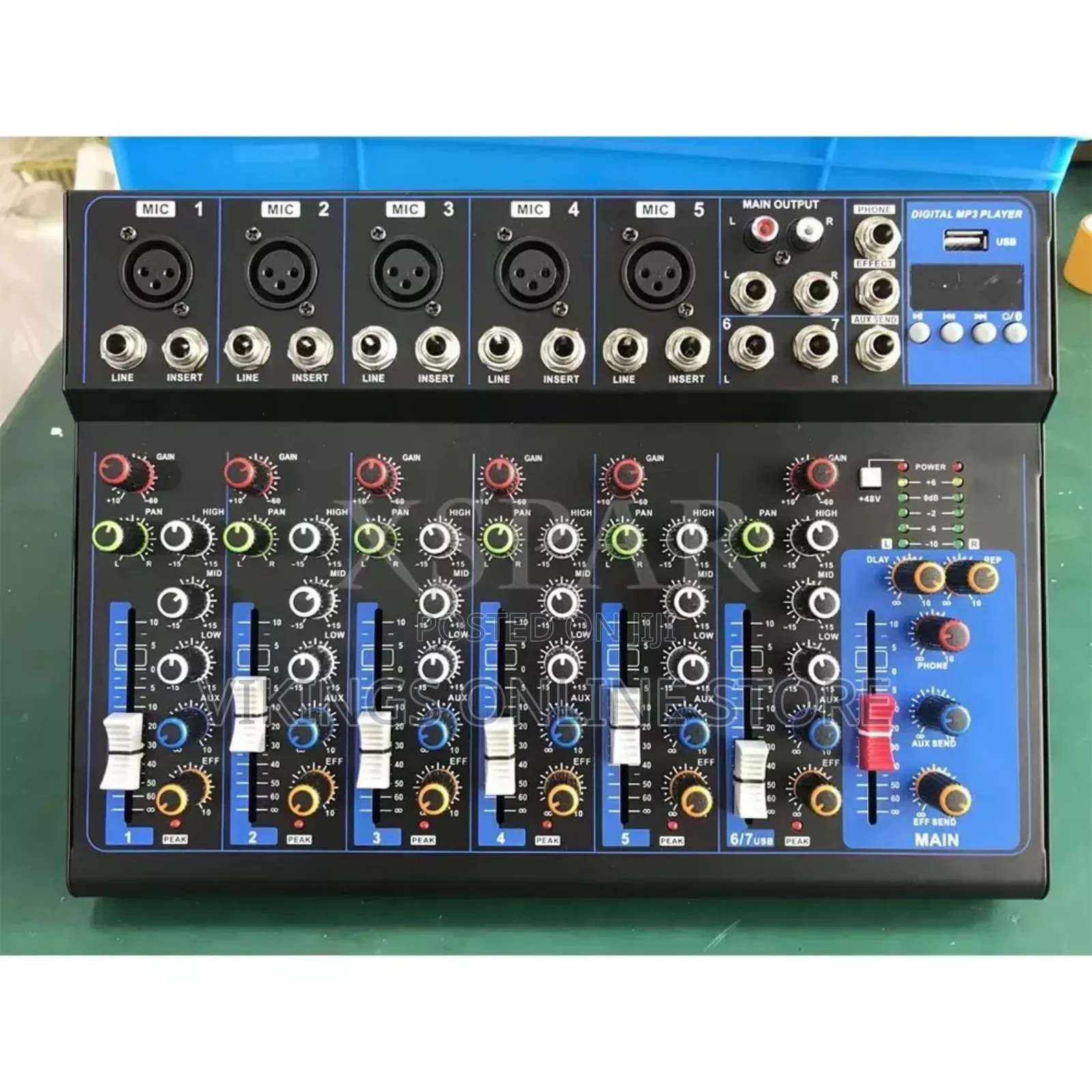 F7 7-Channel Professional Audio Mixer Mixing Console