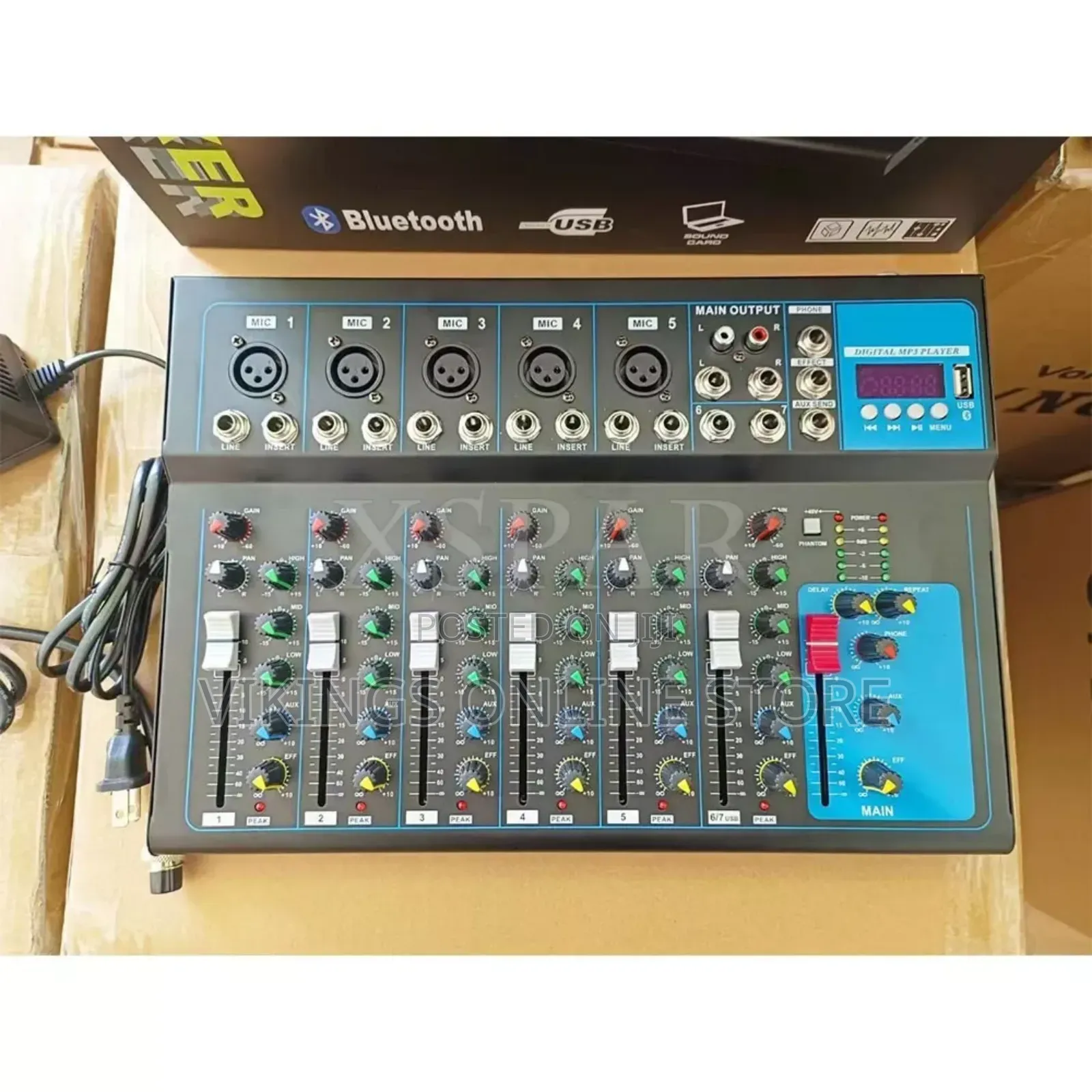 F7 7-Channel Professional Audio Mixer Mixing Console